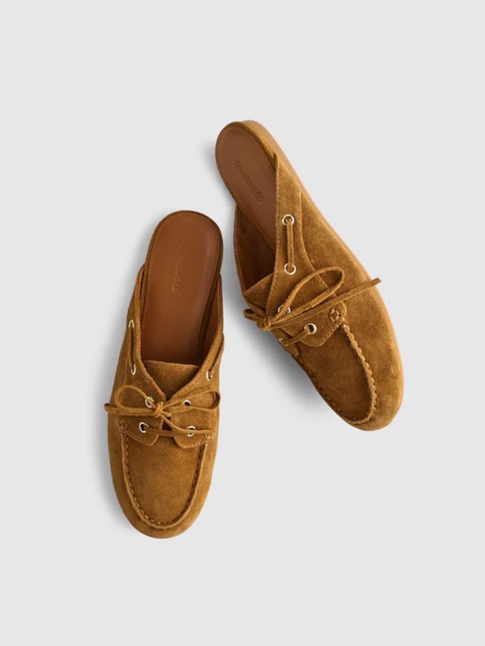 NWT Madewell The Jamie Boat Mule in Suede Dried Acorn Tan Size 11